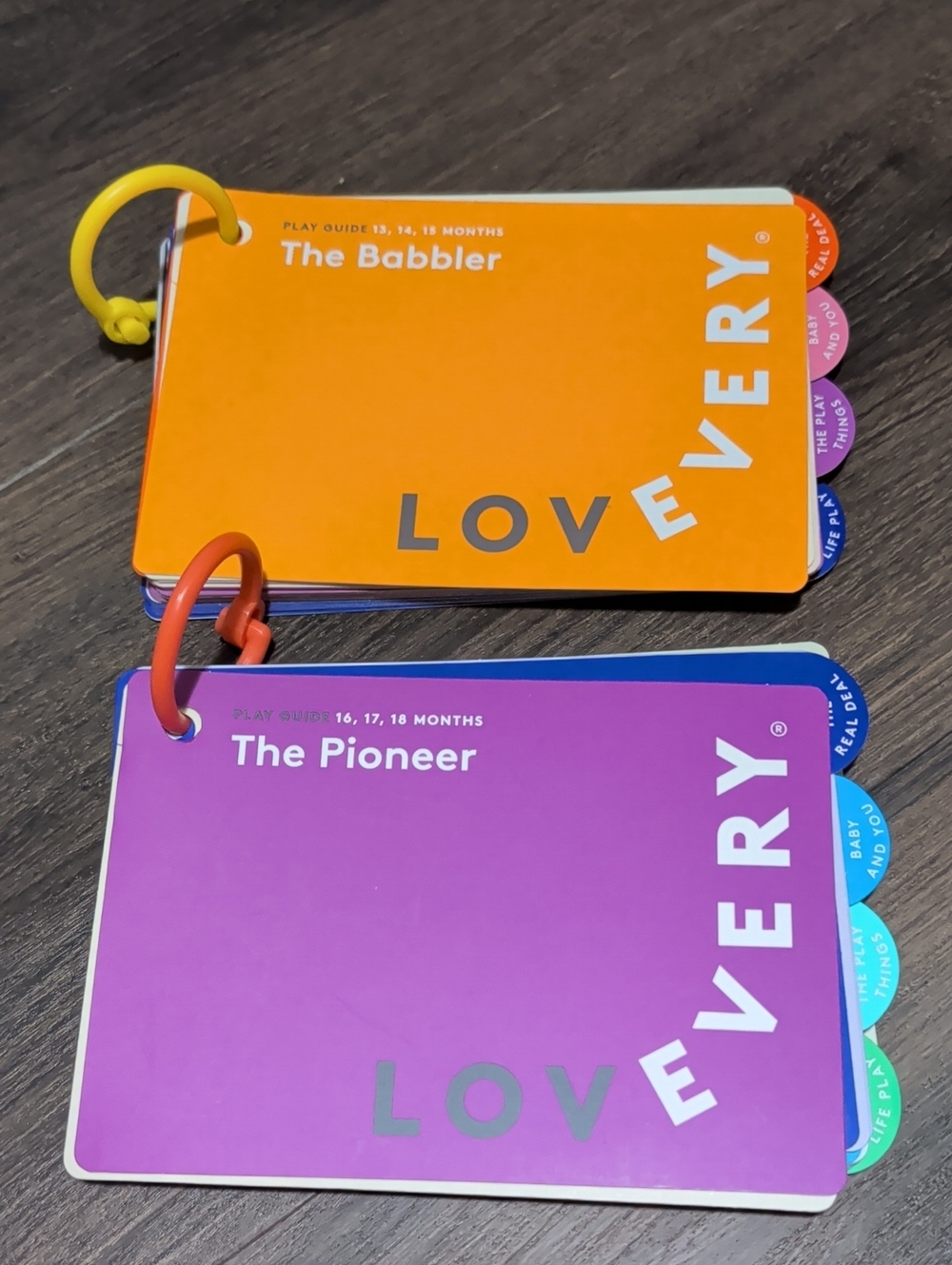 LOVEVERY Baby Book Play Guides with rings for 13-18 months like new